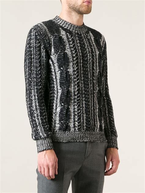 dior cable knit sweater goat|Sweater with 'CD' Signature Gray Cashmere Cable Knit .